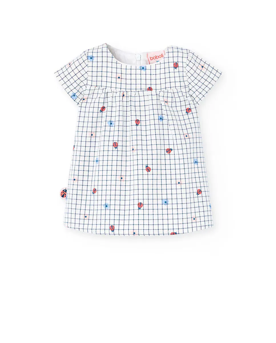 Платье для девочки из хлопка с принтом в клетку Boboli, белый
Платье для девочки из хлопка с принтом в клетку Boboli, белый