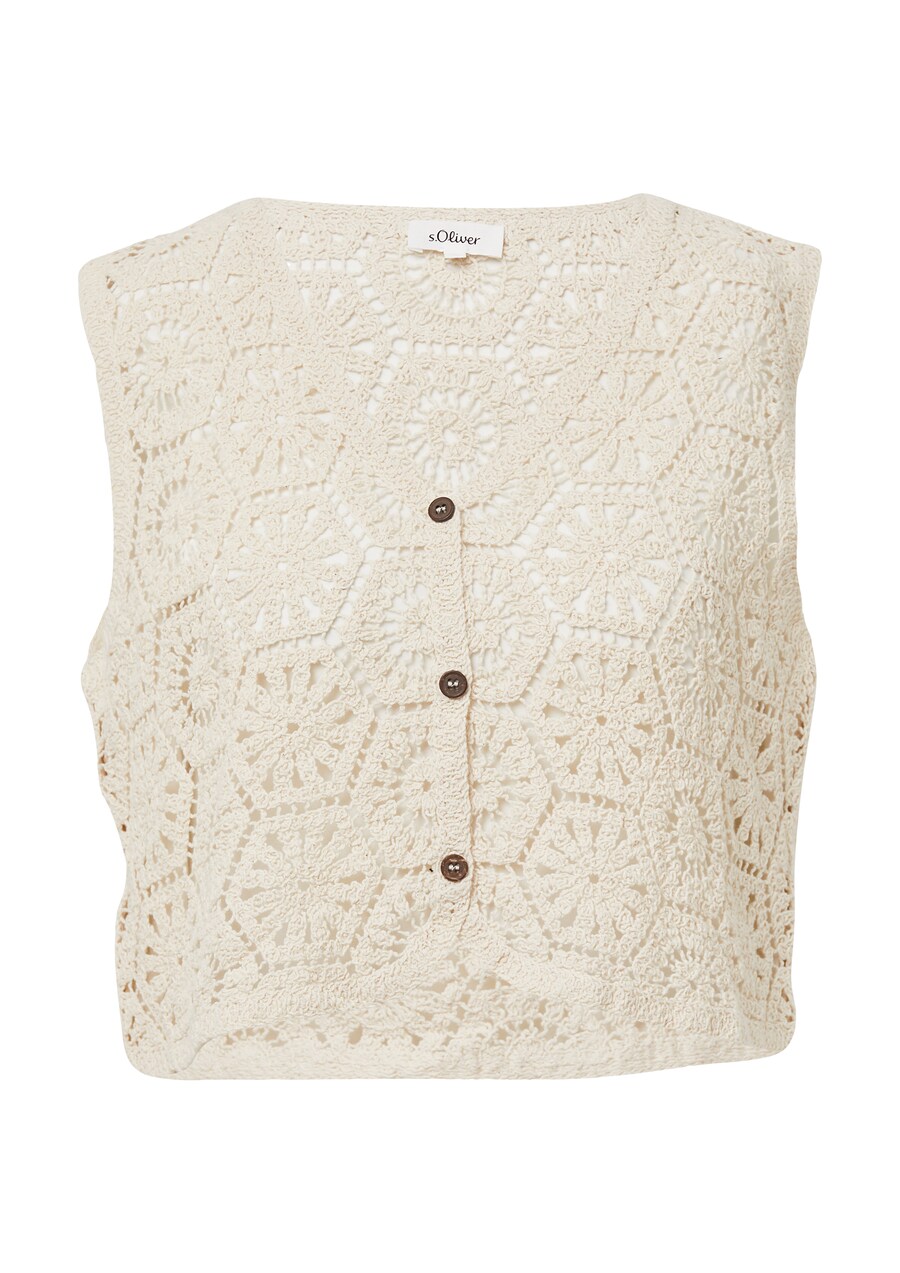Вязаный жилет s.Oliver, кремовый
Вязаный жилет s.Oliver, кремовый