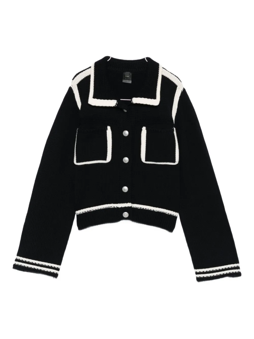 Шерстяной кардиган в рубчик PINKO, синий
Шерстяной кардиган в рубчик PINKO, синий