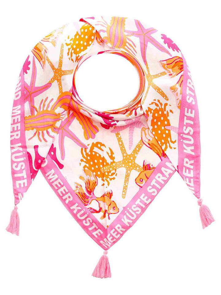 Треугольный шарф "Морские обитатели" розового цвета - (Д)200 x (Ш)95 см Zwillingsherz
Треугольный шарф "Морские обитатели" розового цвета - (Д)200 x (Ш)95 см Zwillingsherz