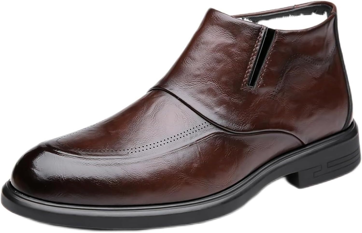 Мужские ботинки челси из натуральной кожи с меховой подкладкой, зимние укороченные ботинки с модным круглым носком, боковой молнией, высокой посадкой, для делового и официального стиля Generic, коричневый
Мужские ботинки челси из натуральной кожи с меховой подкладкой, зимние укороченные ботинки с модным круглым носком, боковой молнией, высокой посадкой, для делового и официального стиля Generic, коричневый