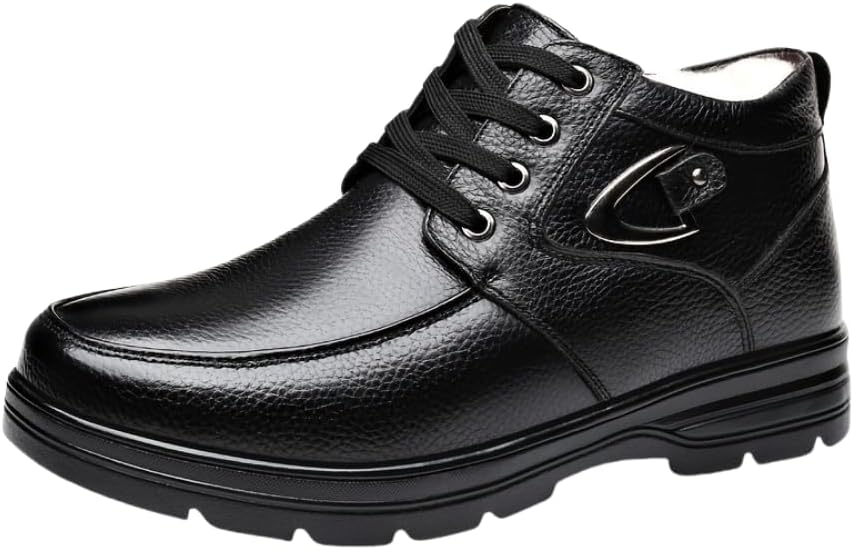 Мужские зимние кожаные ботинки Hhhchpm - короткие ботинки на липучке/с застежкой-кнопкой с плюшевой подкладкой, резиновая подошва для сцепления - прочная обувь для холодной погоды, снега, льда, города и активного отдыха, черный
Мужские зимние кожаные ботинки Hhhchpm - короткие ботинки на липучке/с застежкой-кнопкой с плюшевой подкладкой, резиновая подошва для сцепления - прочная обувь для холодной погоды, снега, льда, города и активного отдыха, черный