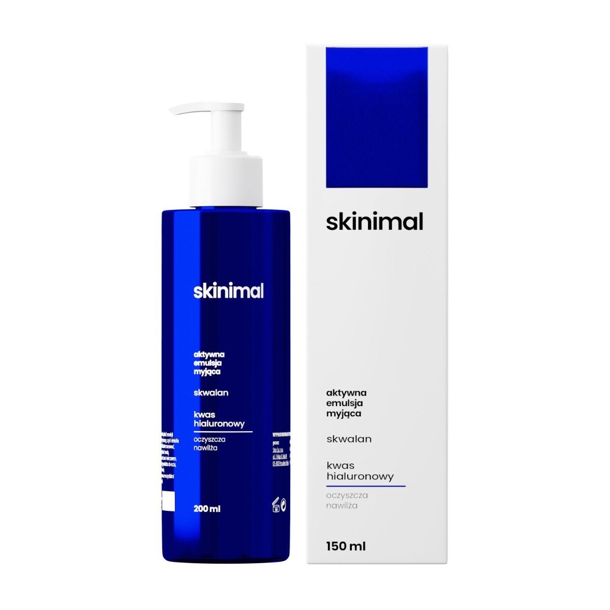 Skinimal, Активная очищающая эмульсия со скваланом и гиалуроновой кислотой 150 мл
Skinimal, Активная очищающая эмульсия со скваланом и гиалуроновой кислотой 150 мл