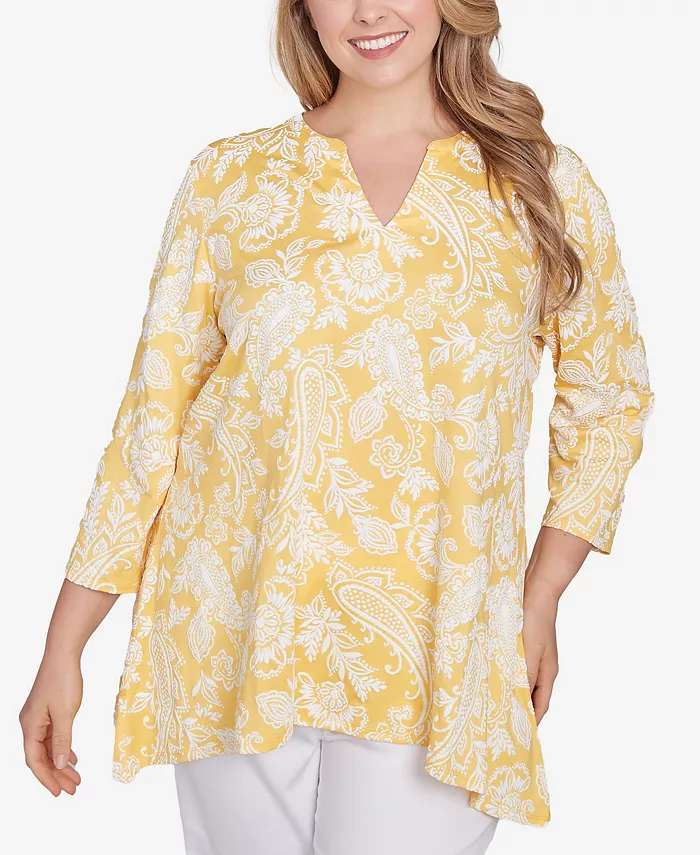 Топ больших размеров с принтом пейсли в стиле якобинского кантри и V-образным вырезом Ruby Rd., мультиколор
Топ больших размеров с принтом пейсли в стиле якобинского кантри и V-образным вырезом Ruby Rd., мультиколор