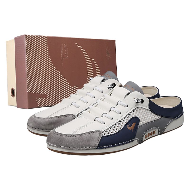 BECK Скользоустойчивые быстросохнущие закрытые тапочки мужские бело-серые, цвет White Gray
BECK Скользоустойчивые быстросохнущие закрытые тапочки мужские бело-серые, цвет White Gray