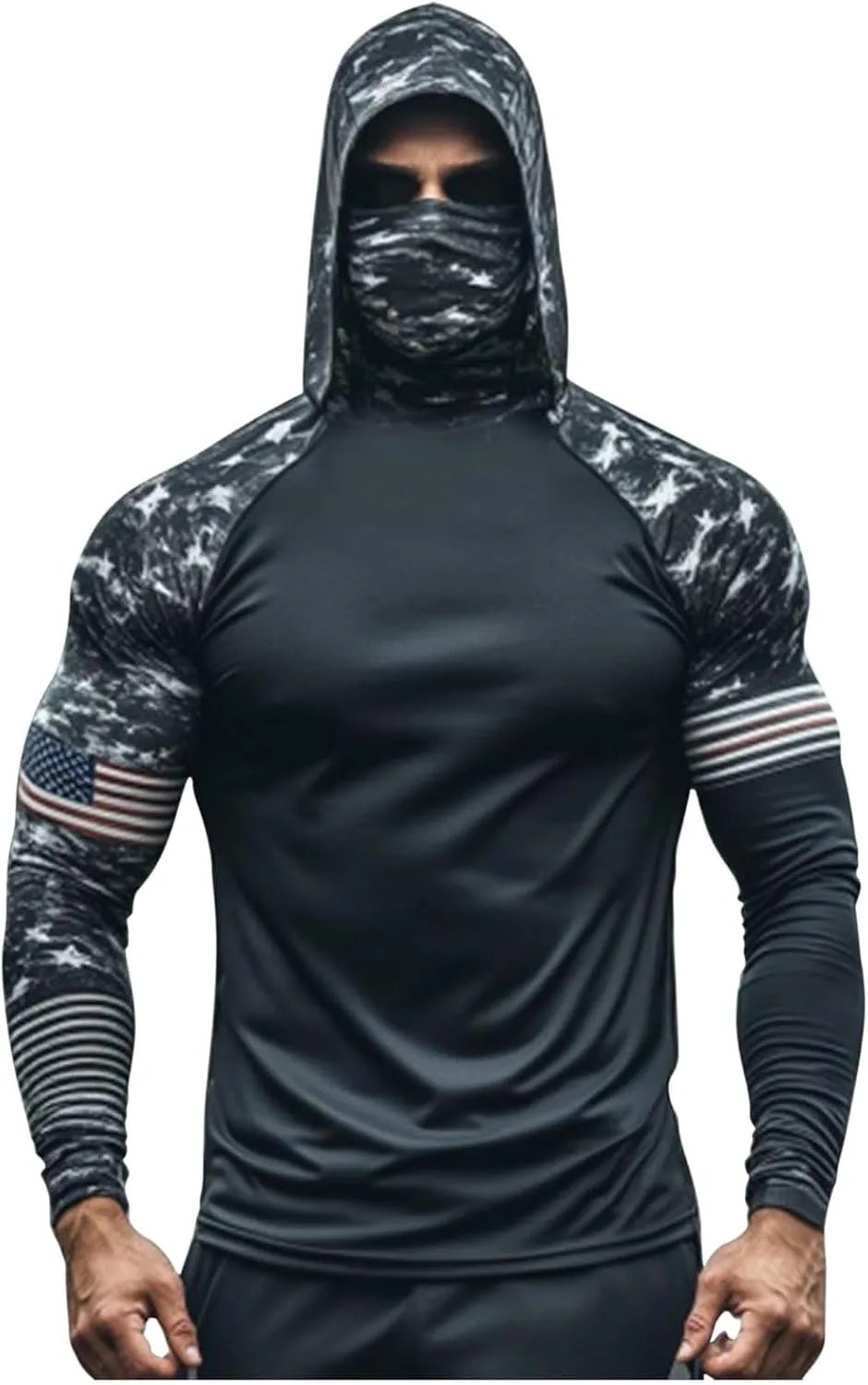 Мужская толстовка с капюшоном и маской UPF 50+ для рыбалки и походов
Мужская толстовка с капюшоном и маской UPF 50+ для рыбалки и походов