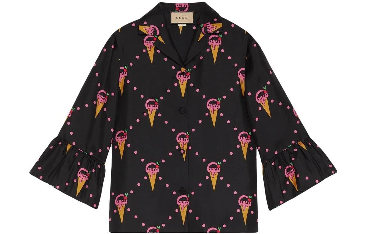 Рубашка женская Gucci с принтом, черный / розовый
Рубашка женская Gucci с принтом, черный / розовый