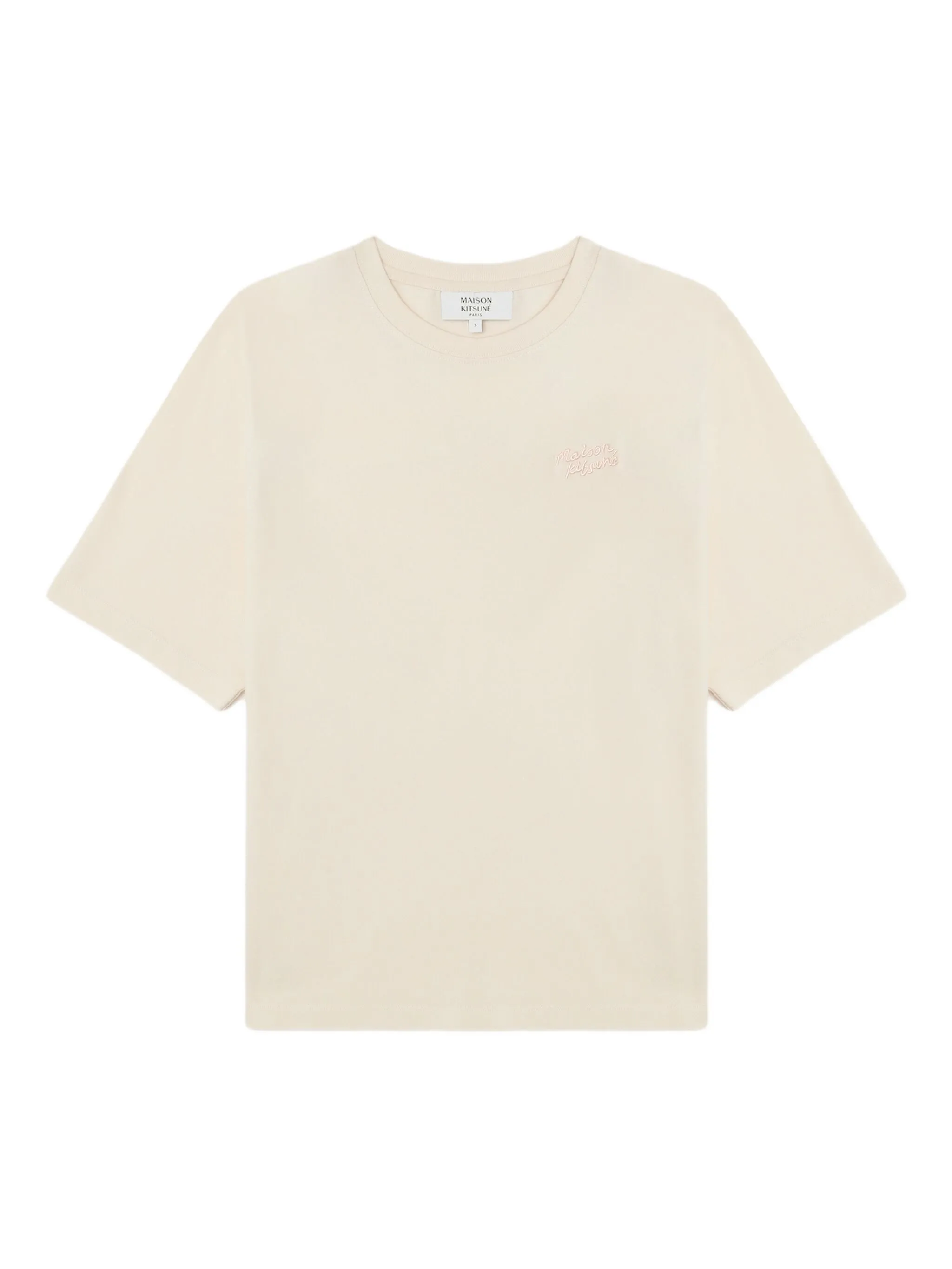 Футболка с вышивкой Maison Kitsuné, бежевый
Футболка с вышивкой Maison Kitsuné, бежевый