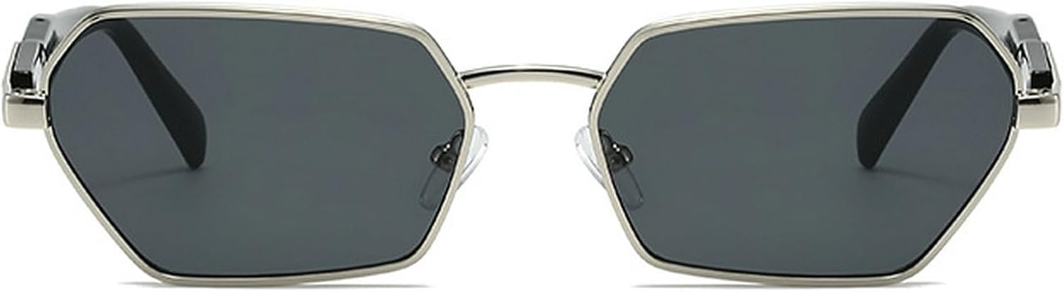 Модные солнцезащитные очки в металлической оправе квадратной формы для женщин, роскошные солнцезащитные очки «кошачий глаз» с многоугольной формой, защита от ультрафиолета UV400 mincl, Silver Black
Модные солнцезащитные очки в металлической оправе квадратной формы для женщин, роскошные солнцезащитные очки «кошачий глаз» с многоугольной формой, защита от ультрафиолета UV400 mincl, Silver Black