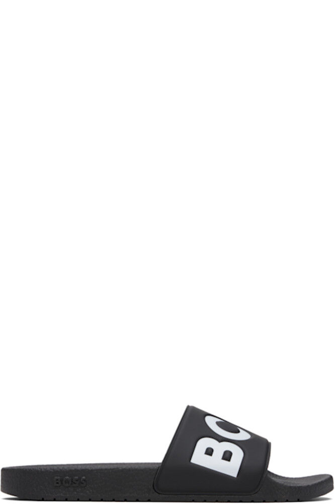 Черные слайды с крупным логотипом BOSS 
Черные слайды с крупным логотипом BOSS