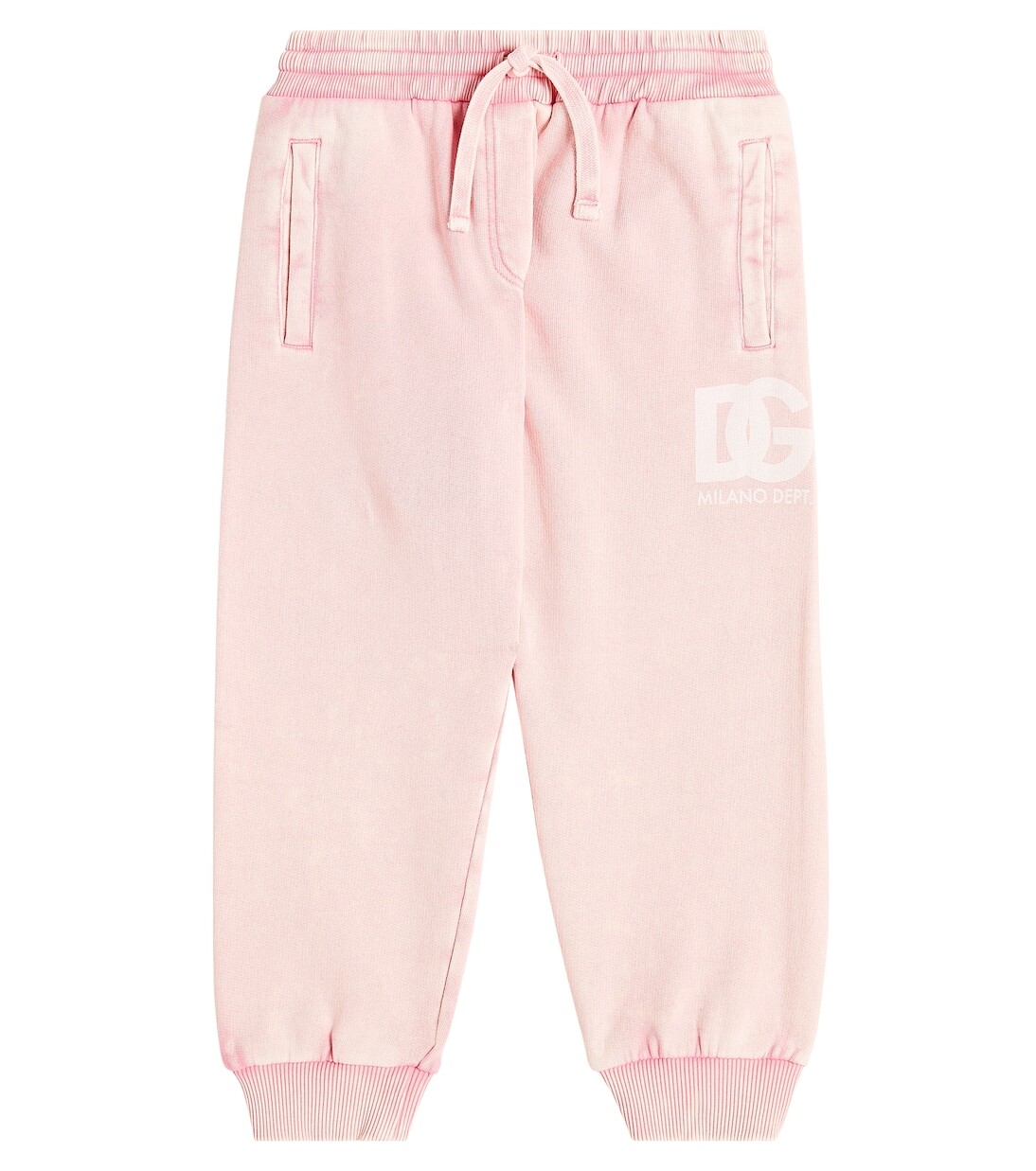 Спортивные брюки из хлопкового джерси с логотипом Dolce&Gabbana, розовый 
Спортивные брюки из хлопкового джерси с логотипом Dolce&Gabbana, розовый