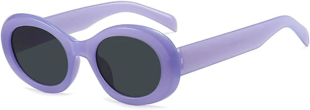 Солнцезащитные очки с защитой UV400 | Маленькие овальные линзы конфетного цвета | для женщин и мужчин, для занятий спортом на открытом воздухе и вождения DSVIGF, Purple Gray
Солнцезащитные очки с защитой UV400 | Маленькие овальные линзы конфетного цвета | для женщин и мужчин, для занятий спортом на открытом воздухе и вождения DSVIGF, Purple Gray