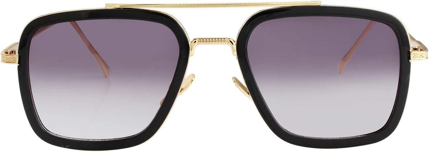 Поляризованные солнцезащитные очки Тони Старка от Kursan для мужчин и женщин, винтажная квадратная металлическая оправа, очки Железного человека и Человека-паука, Black Gold Frame Double Grey Lens
Поляризованные солнцезащитные очки Тони Старка от Kursan для мужчин и женщин, винтажная квадратная металлическая оправа, очки Железного человека и Человека-паука, Black Gold Frame Double Grey Lens