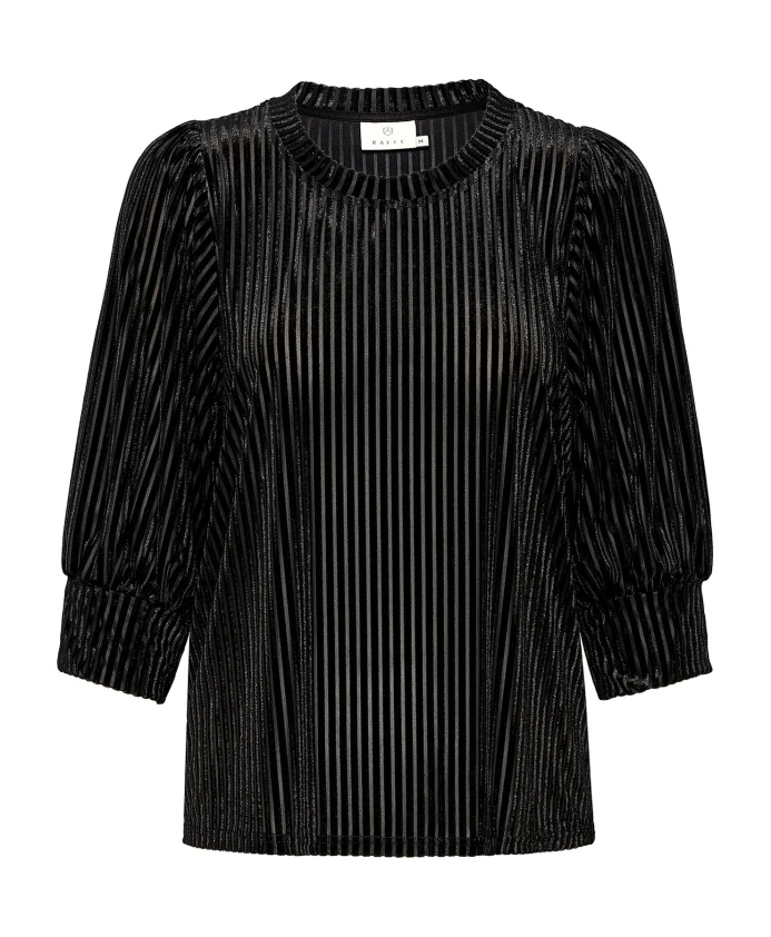 Эффектная блузка свободного кроя с рукавами буфами. Kaffe, черный
Эффектная блузка свободного кроя с рукавами буфами. Kaffe, черный