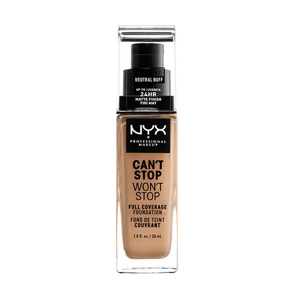 Составляют основу Can't Stop Won't Stop Foundation Nyx Professional Make Up, цвет medium buff
Составляют основу Can't Stop Won't Stop Foundation Nyx Professional Make Up, цвет medium buff