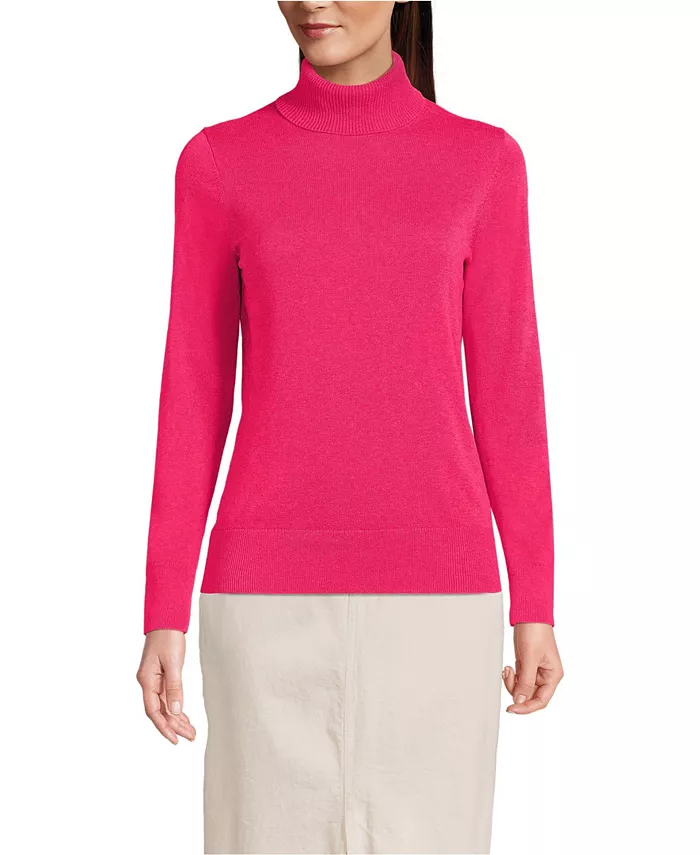 Женский свитер с высоким воротом из тонкого хлопка Lands' End, красный
Женский свитер с высоким воротом из тонкого хлопка Lands' End, красный