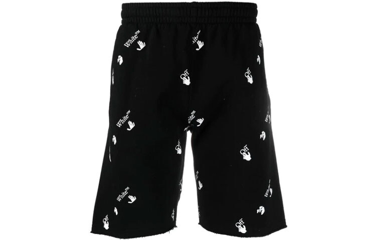 Шорты мужские Off-White All Over Logo, черный 
Шорты мужские Off-White All Over Logo, черный