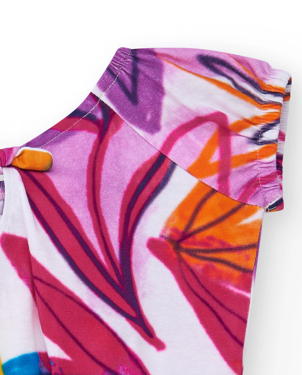 Детская футболка с тропическим принтом и декоративным узлом Tuc tuc, сиреневый
Детская футболка с тропическим принтом и декоративным узлом Tuc tuc, сиреневый