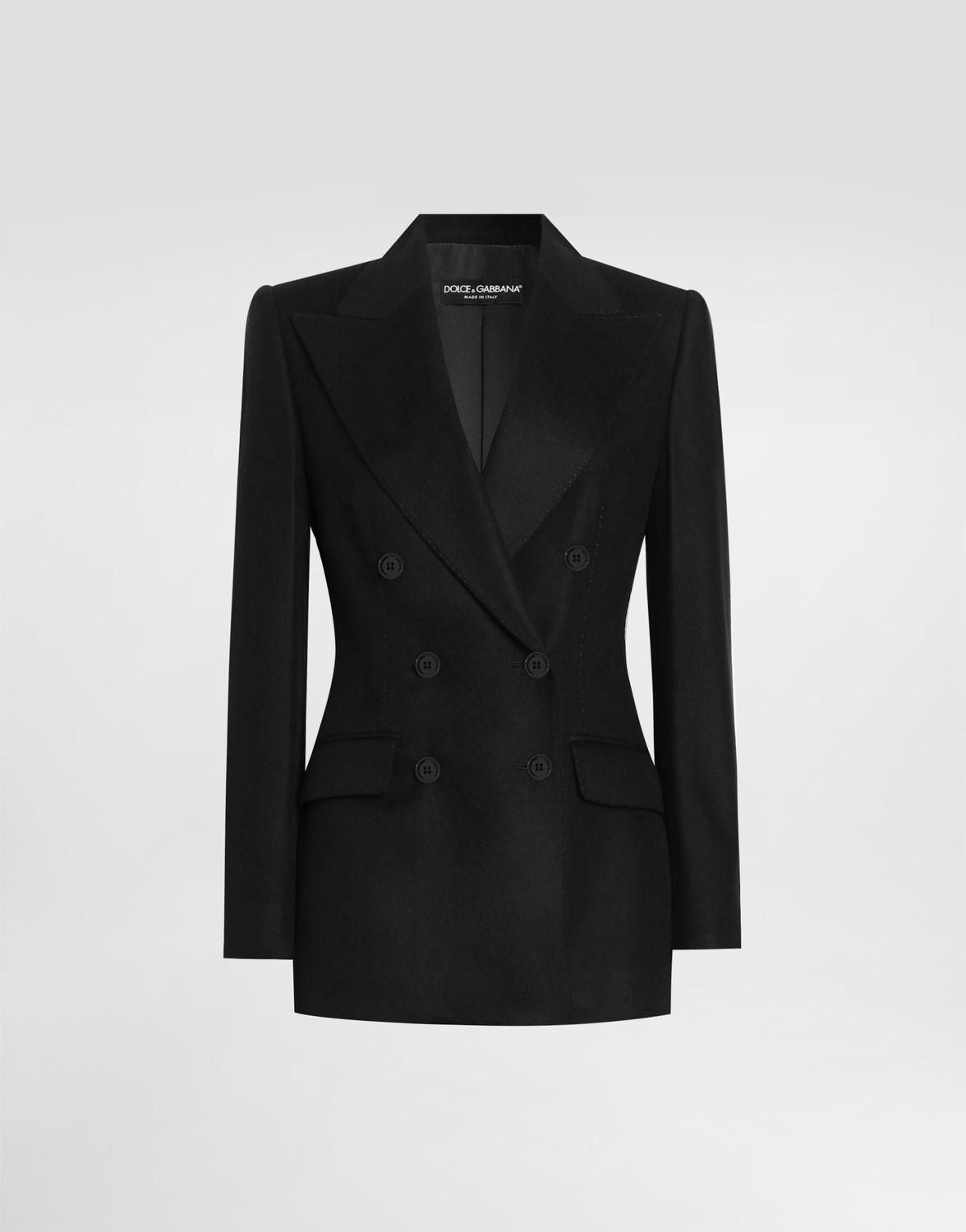 Двубортный жакет из шелка и кашемира Dolce & Gabbana, черный
Двубортный жакет из шелка и кашемира Dolce & Gabbana, черный