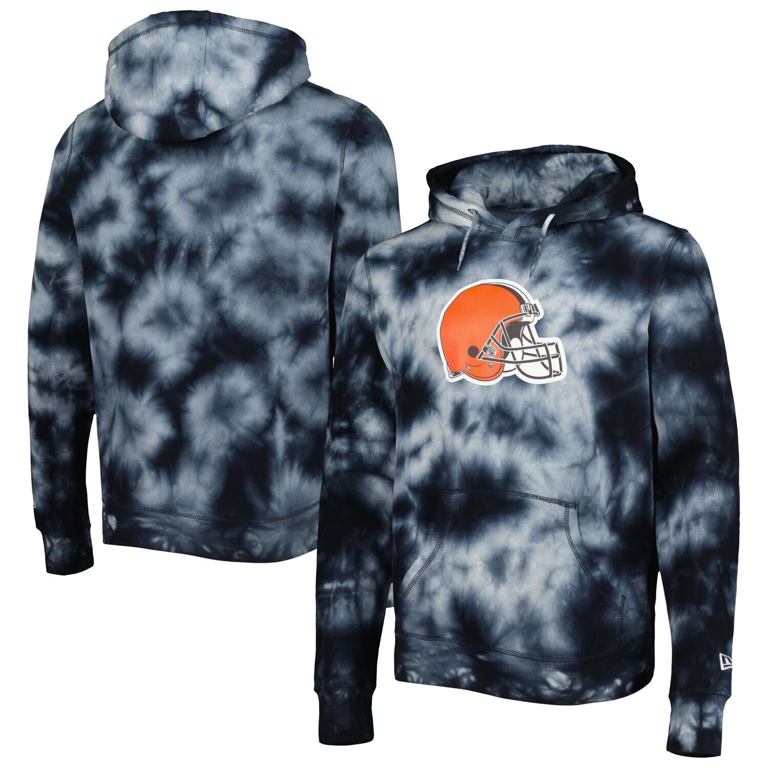 Мужской черный пуловер с капюшоном Cleveland Browns Team Tie Dye New Era
Мужской черный пуловер с капюшоном Cleveland Browns Team Tie Dye New Era