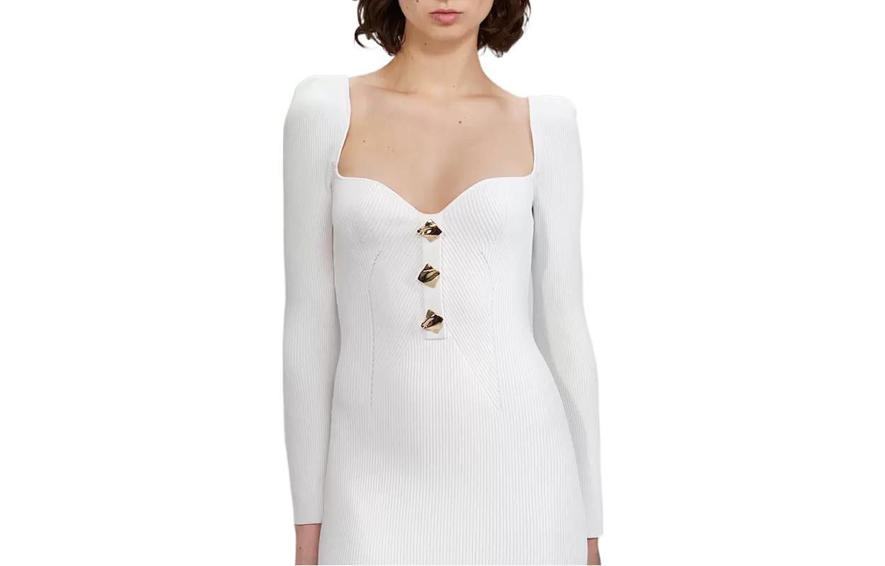 Self-portrait Женское белое платье с длинными рукавами
Self-portrait Женское белое платье с длинными рукавами