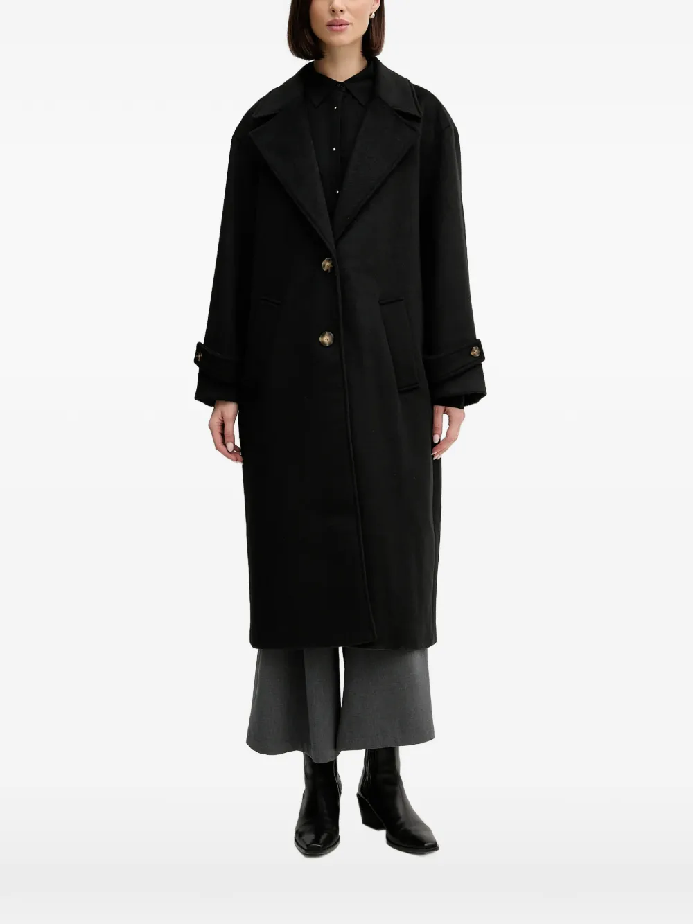 Пальто на пуговицах Pedro Del Hierro, черный
Пальто на пуговицах Pedro Del Hierro, черный
