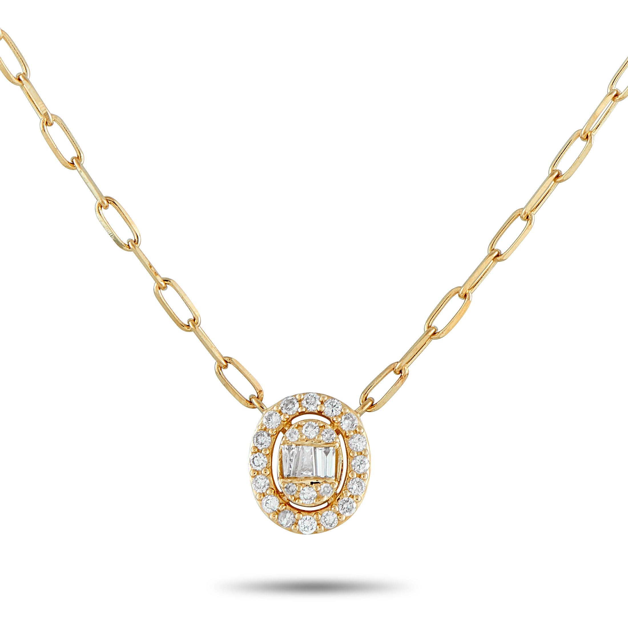 Эксклюзивное ожерелье LB из 14-каратного желтого золота с овальным ореолом и бриллиантами 0,30 карата PN16737-Y Lb Exclusive, золотой
Эксклюзивное ожерелье LB из 14-каратного желтого золота с овальным ореолом и бриллиантами 0,30 карата PN16737-Y Lb Exclusive, золотой