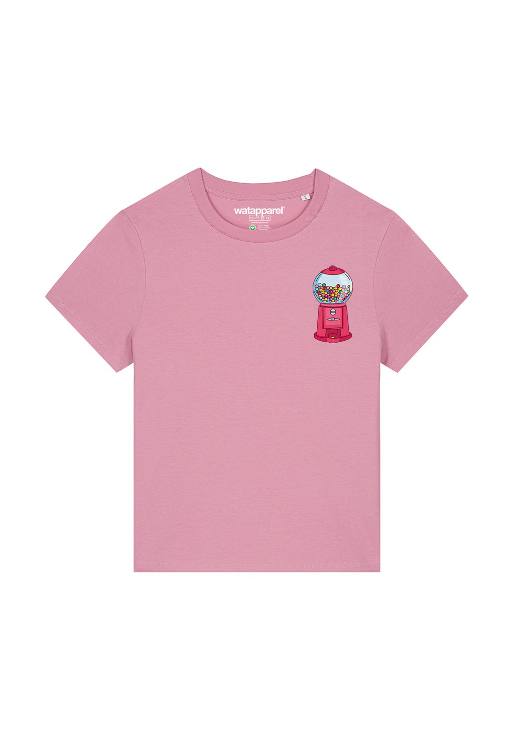 Футболка с принтом KAUGUMMIAUTOMAT watapparel, розовый 
Футболка с принтом KAUGUMMIAUTOMAT watapparel, розовый