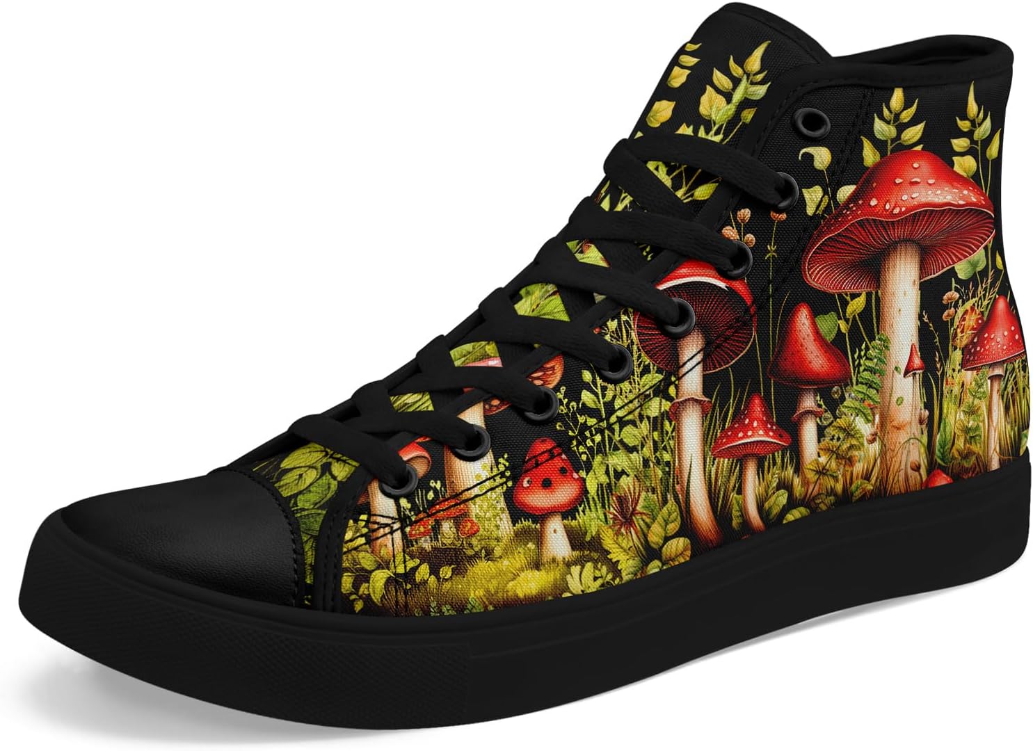Высокие кеды на холщовой основе AWSOLE «Грибной лес» для женщин и мужчин, винтажные готические стильные кроссовки с натуральным принтом, повседневная обувь, черный/красный/зеленый/желтый
Высокие кеды на холщовой основе AWSOLE «Грибной лес» для женщин и мужчин, винтажные готические стильные кроссовки с натуральным принтом, повседневная обувь, черный/красный/зеленый/желтый