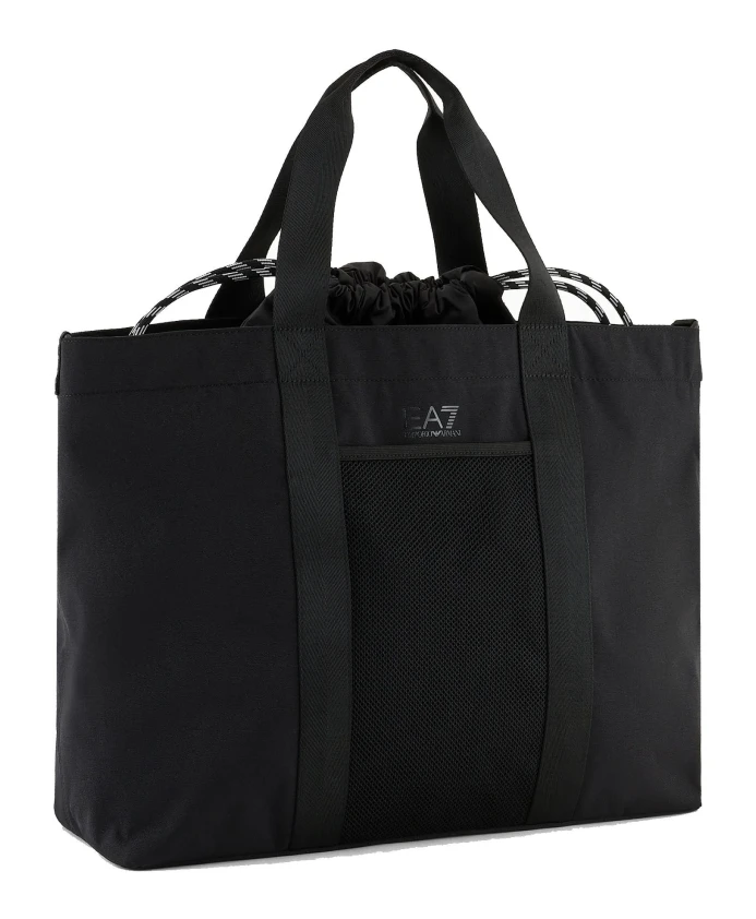 Сумка через плечо с логотипом спереди из полиэстера. Armani, черный 
Сумка через плечо с логотипом спереди из полиэстера. Armani, черный