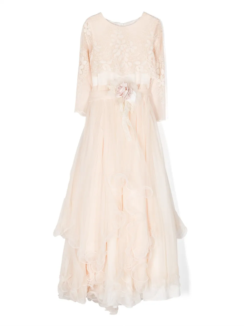 Платье с цветочной аппликацией Mimilù, нейтральный
Платье с цветочной аппликацией Mimilù, нейтральный