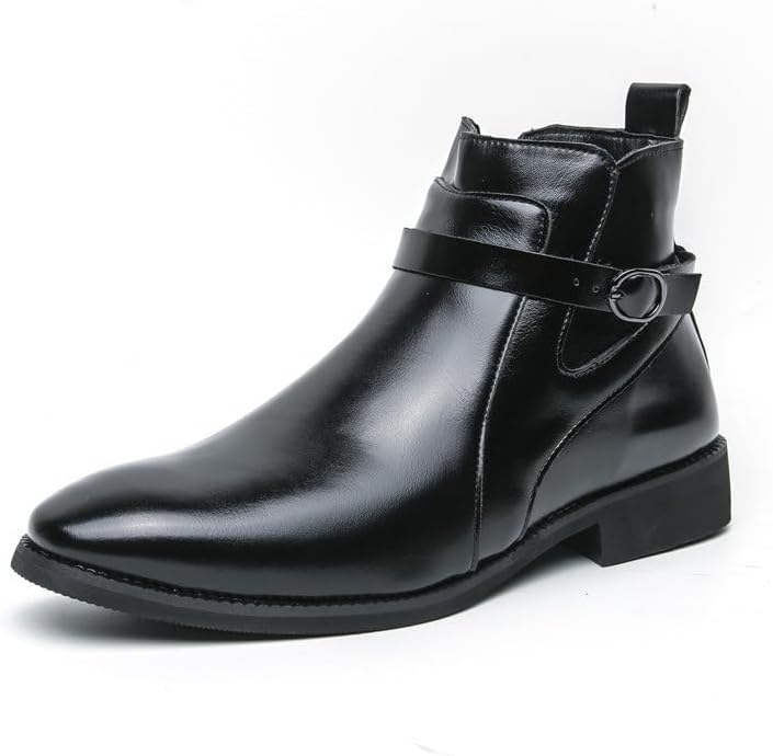 Мужские ботинки Santimon до щиколотки, повседневные и формальные, из кожи, в стиле Челси, с боковой молнией, удобные с ремешком и пряжкой, черный
Мужские ботинки Santimon до щиколотки, повседневные и формальные, из кожи, в стиле Челси, с боковой молнией, удобные с ремешком и пряжкой, черный