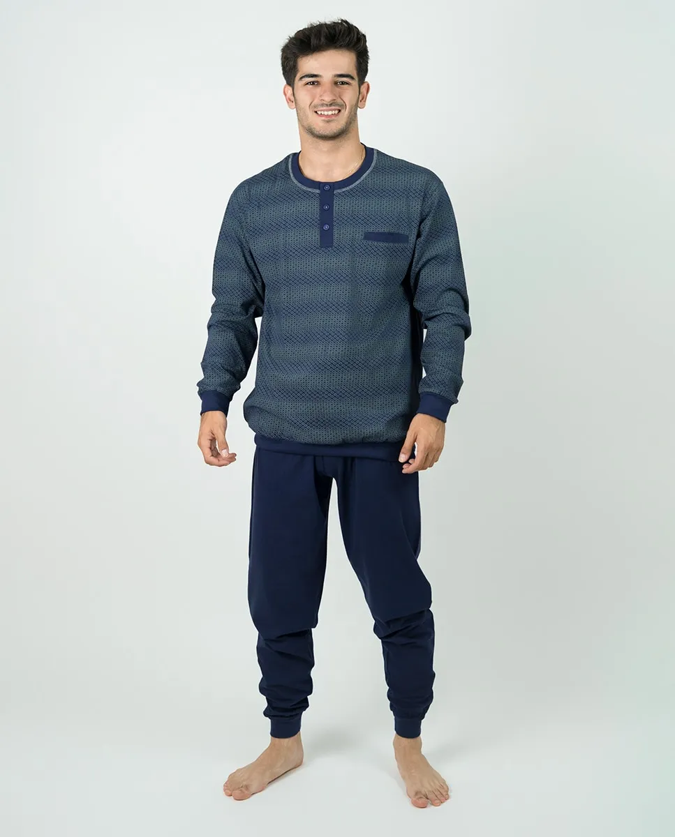 Мужская пижама с воротником на планке Babelo, светло-серый
Мужская пижама с воротником на планке Babelo, светло-серый