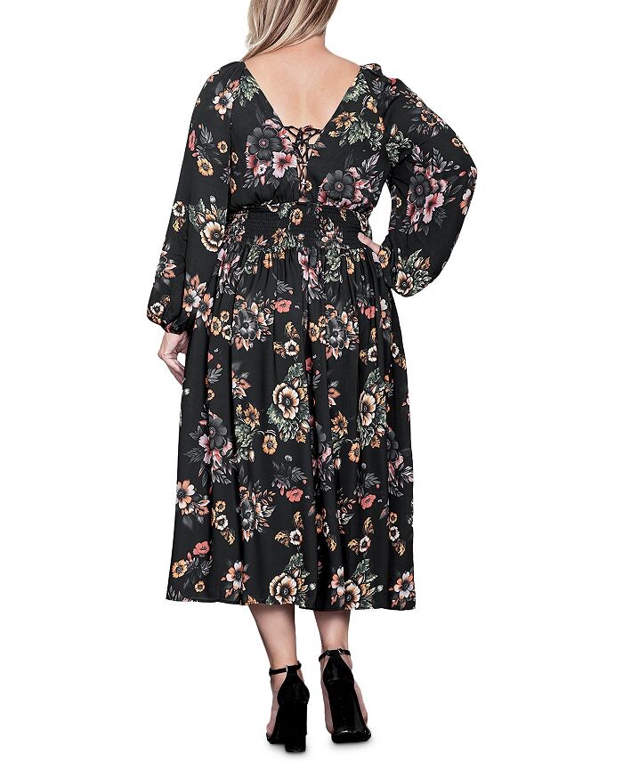 Стандарты и практика Платье больших размеров на шнуровке с двойным V-образным вырезом standards & practices, мультиколор 
Стандарты и практика Платье больших размеров на шнуровке с двойным V-образным вырезом standards & practices, мультиколор