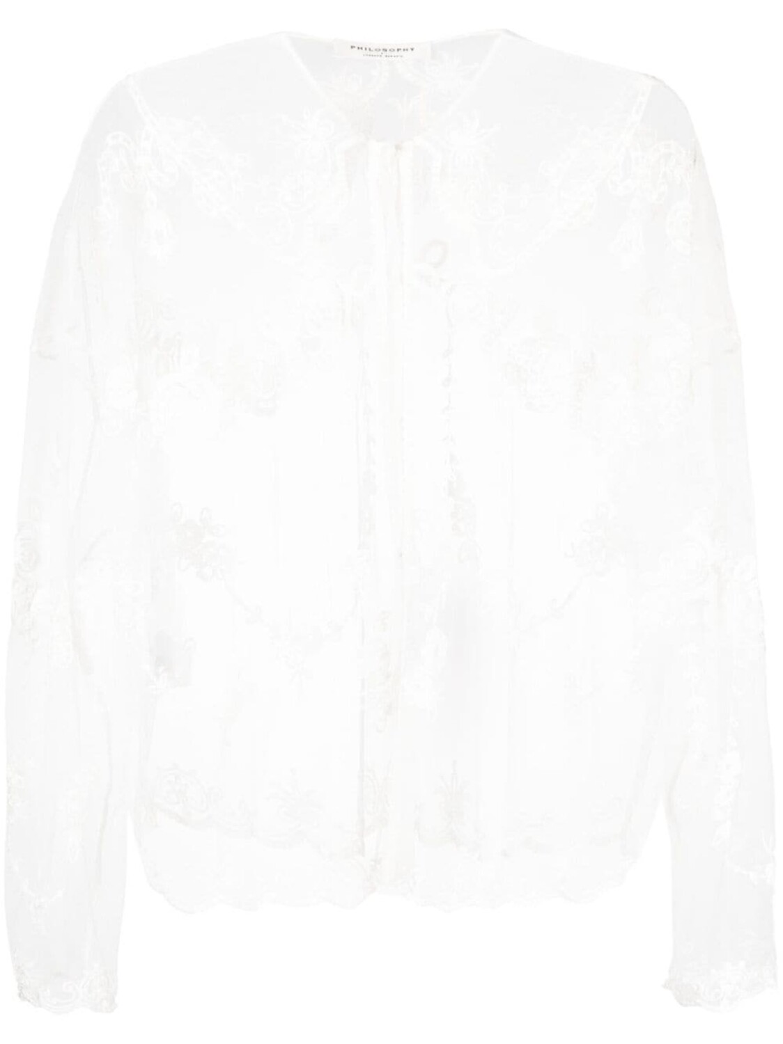 Philosophy Di Lorenzo Serafini прозрачная блузка с вышивкой, белый
Philosophy Di Lorenzo Serafini прозрачная блузка с вышивкой, белый