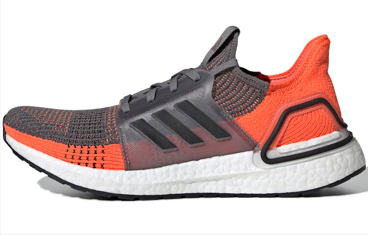 Кроссовки Adidas Ultraboost 19, серый/оранжевый 
Кроссовки Adidas Ultraboost 19, серый/оранжевый