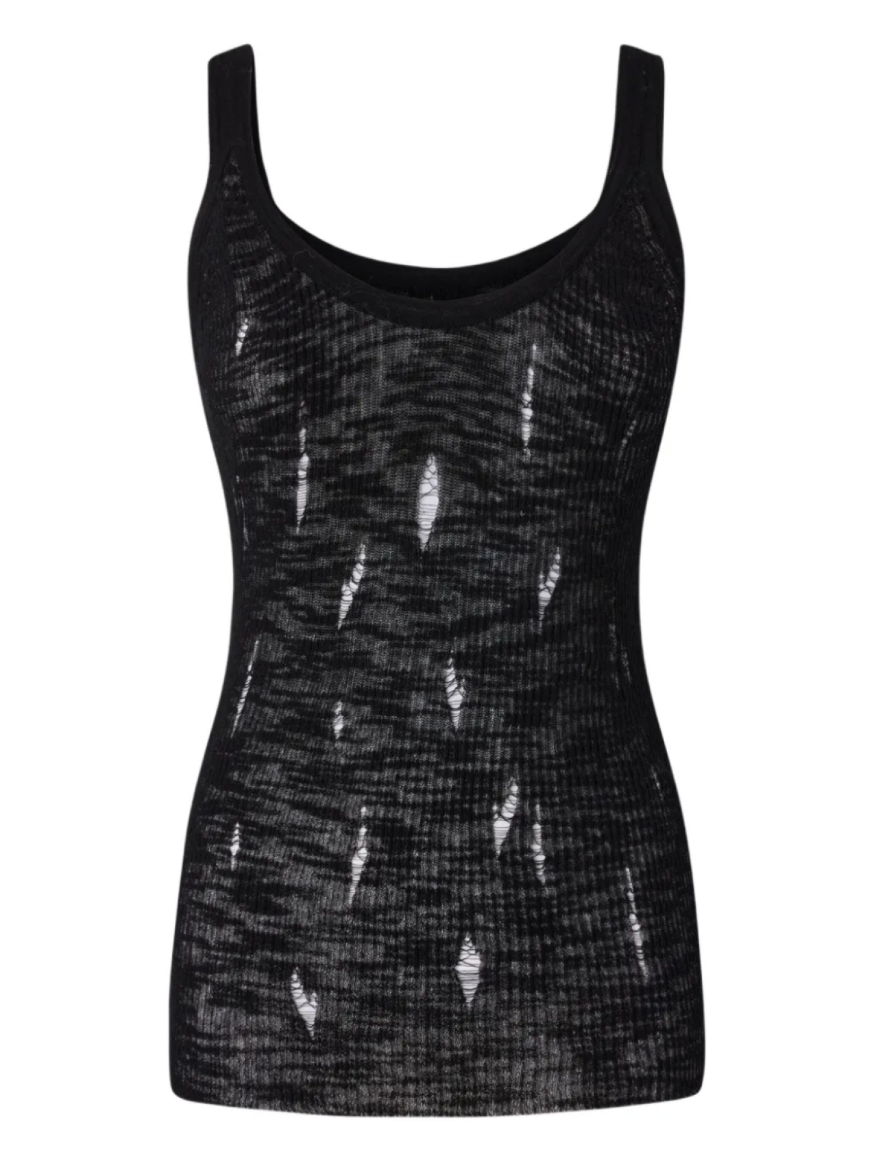 Полупрозрачная майка с круглым вырезом PINKO, черный 
Полупрозрачная майка с круглым вырезом PINKO, черный