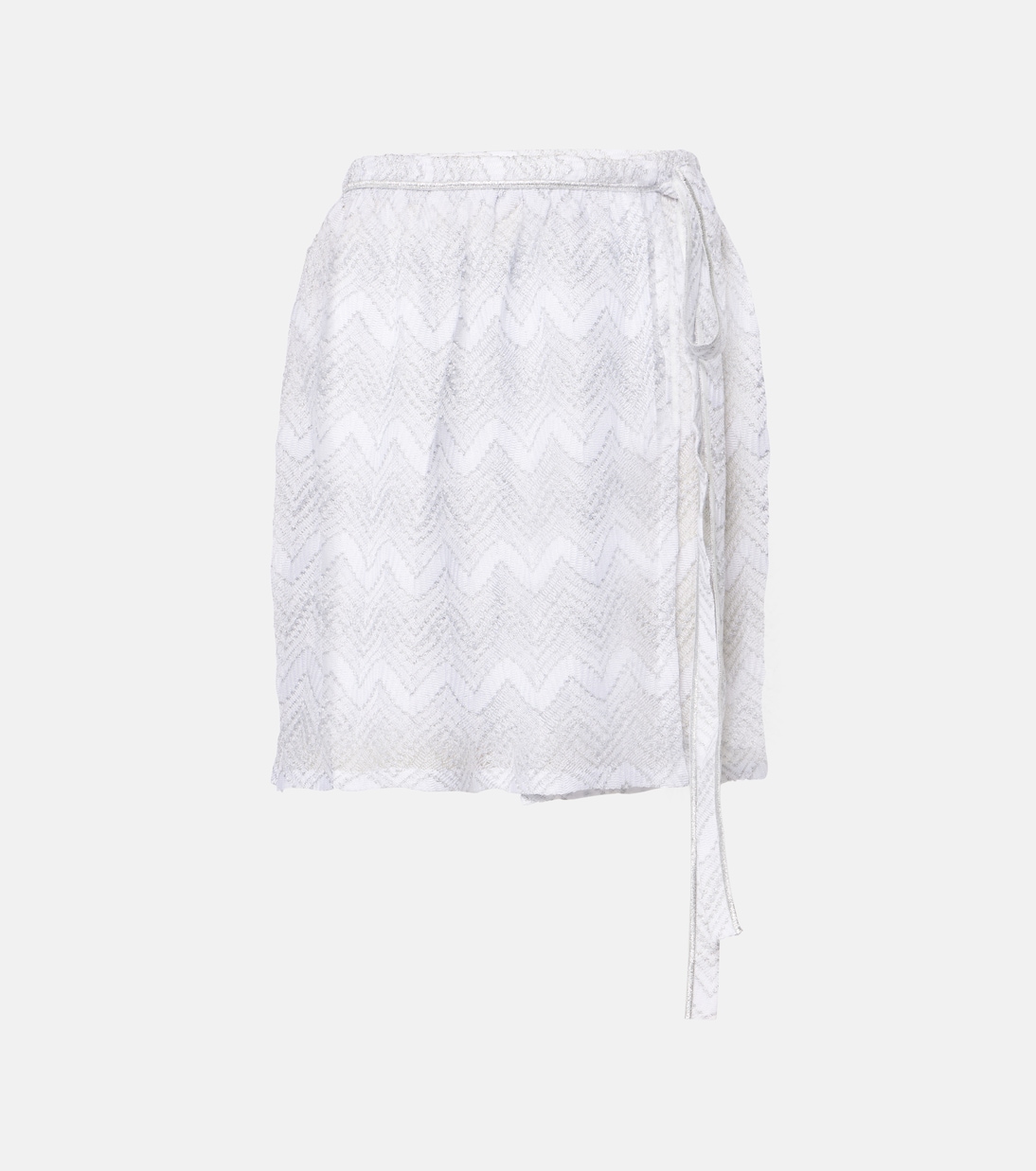 Юбка-обертка с зигзагообразным ламе Missoni, White w/Silver Lame
Юбка-обертка с зигзагообразным ламе Missoni, White w/Silver Lame