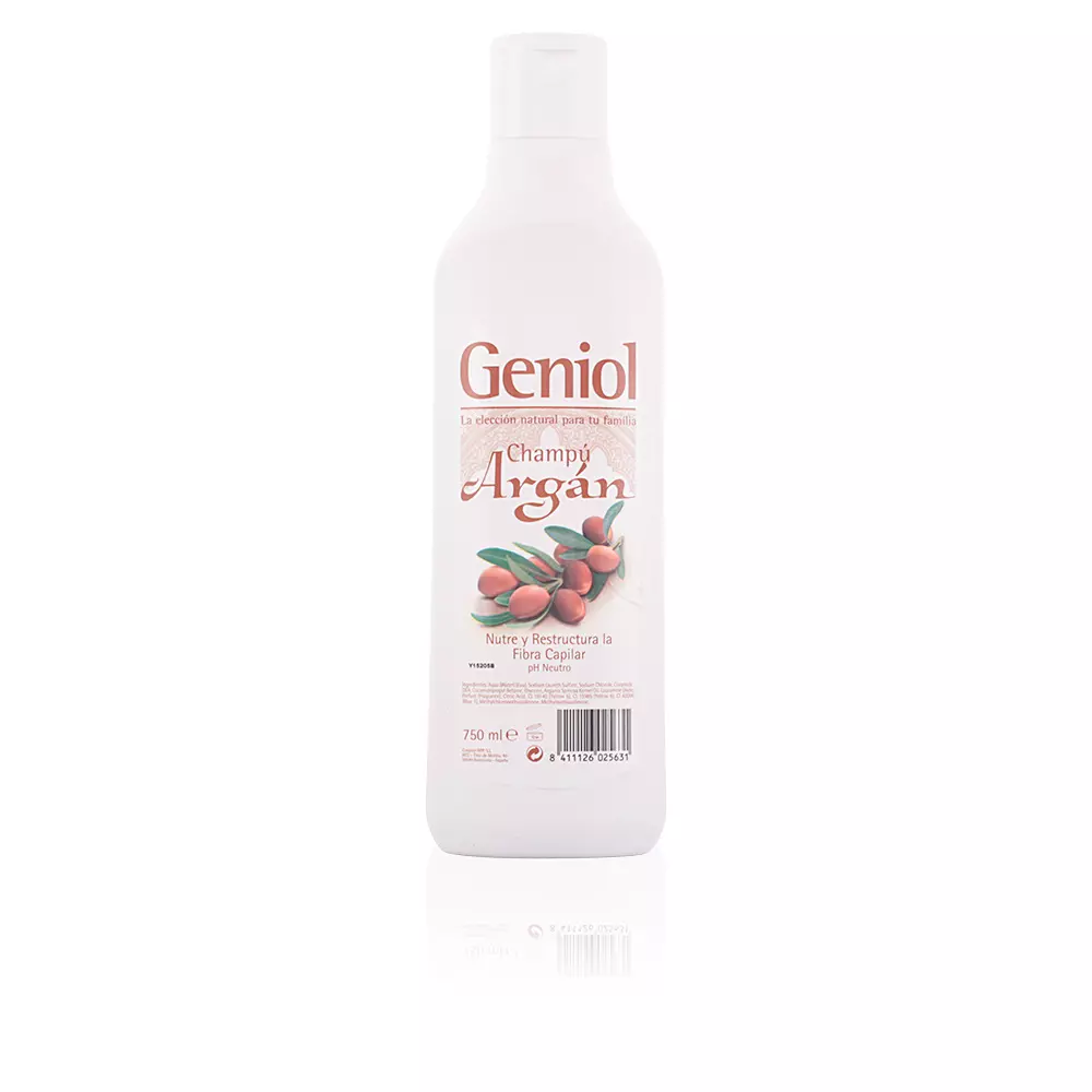 Шампунь Geniol champú argán Geniol, 750 мл.
Шампунь Geniol champú argán Geniol, 750 мл.