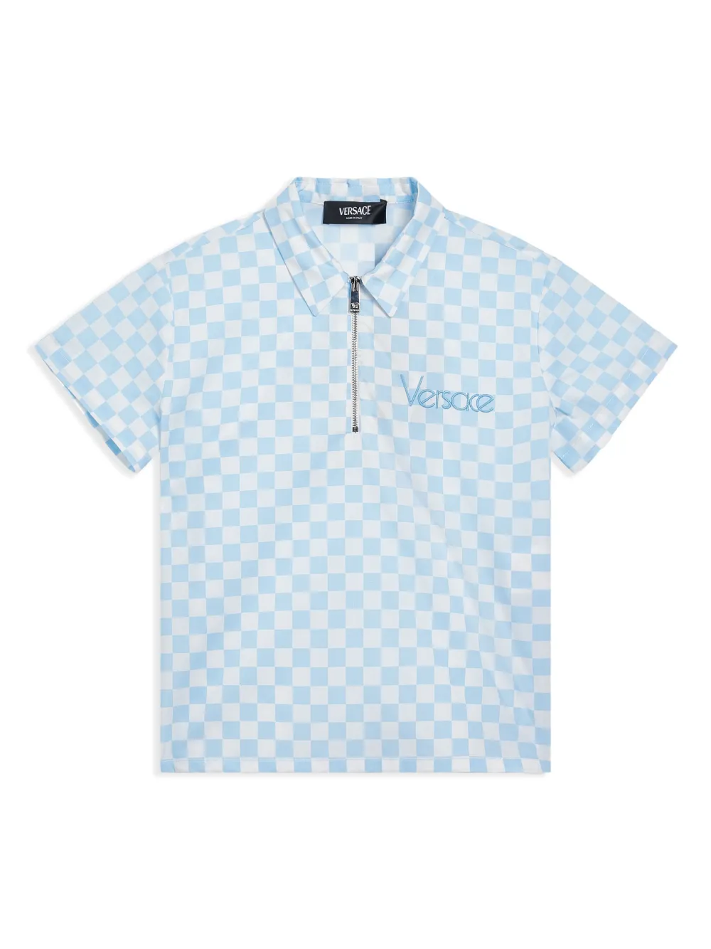 Поплиновая рубашка поло Contrasto Versace Kids, синий
Поплиновая рубашка поло Contrasto Versace Kids, синий