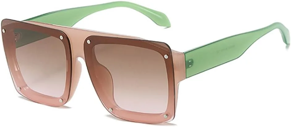 LVTFCO Модные женские солнцезащитные очки с градиентным покрытием UV400, винтажные мужские солнцезащитные очки с заклепками в стиле панк, Jelly Tea Tea Pink
LVTFCO Модные женские солнцезащитные очки с градиентным покрытием UV400, винтажные мужские солнцезащитные очки с заклепками в стиле панк, Jelly Tea Tea Pink