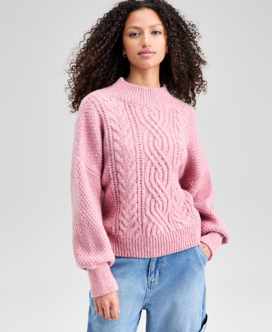 Женский свитер крупной вязки с высоким воротником, эксклюзивно для Macy's And Now This, Rosy Heather
Женский свитер крупной вязки с высоким воротником, эксклюзивно для Macy's And Now This, Rosy Heather