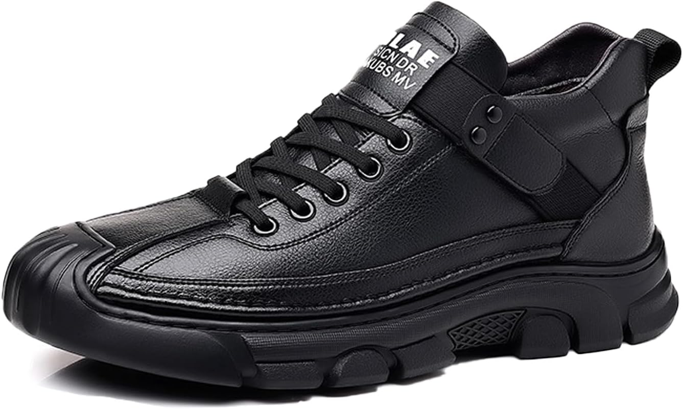 Мужские кожаные водонепроницаемые походные ботинки на высоком ходу Чукка для кемпинга и вождения, круглогодичные повседневные шнурованные кроссовки с противоскользящей подошвой, удобные для ходьбы Tokouk, черный
Мужские кожаные водонепроницаемые походные ботинки на высоком ходу Чукка для кемпинга и вождения, круглогодичные повседневные шнурованные кроссовки с противоскользящей подошвой, удобные для ходьбы Tokouk, черный