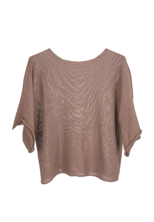 Ажурная трикотажная рубашка с цветочным узором – воздушная и легкая для весны и лета Seasons Of April, коричневый 
Ажурная трикотажная рубашка с цветочным узором – воздушная и легкая для весны и лета Seasons Of April, коричневый