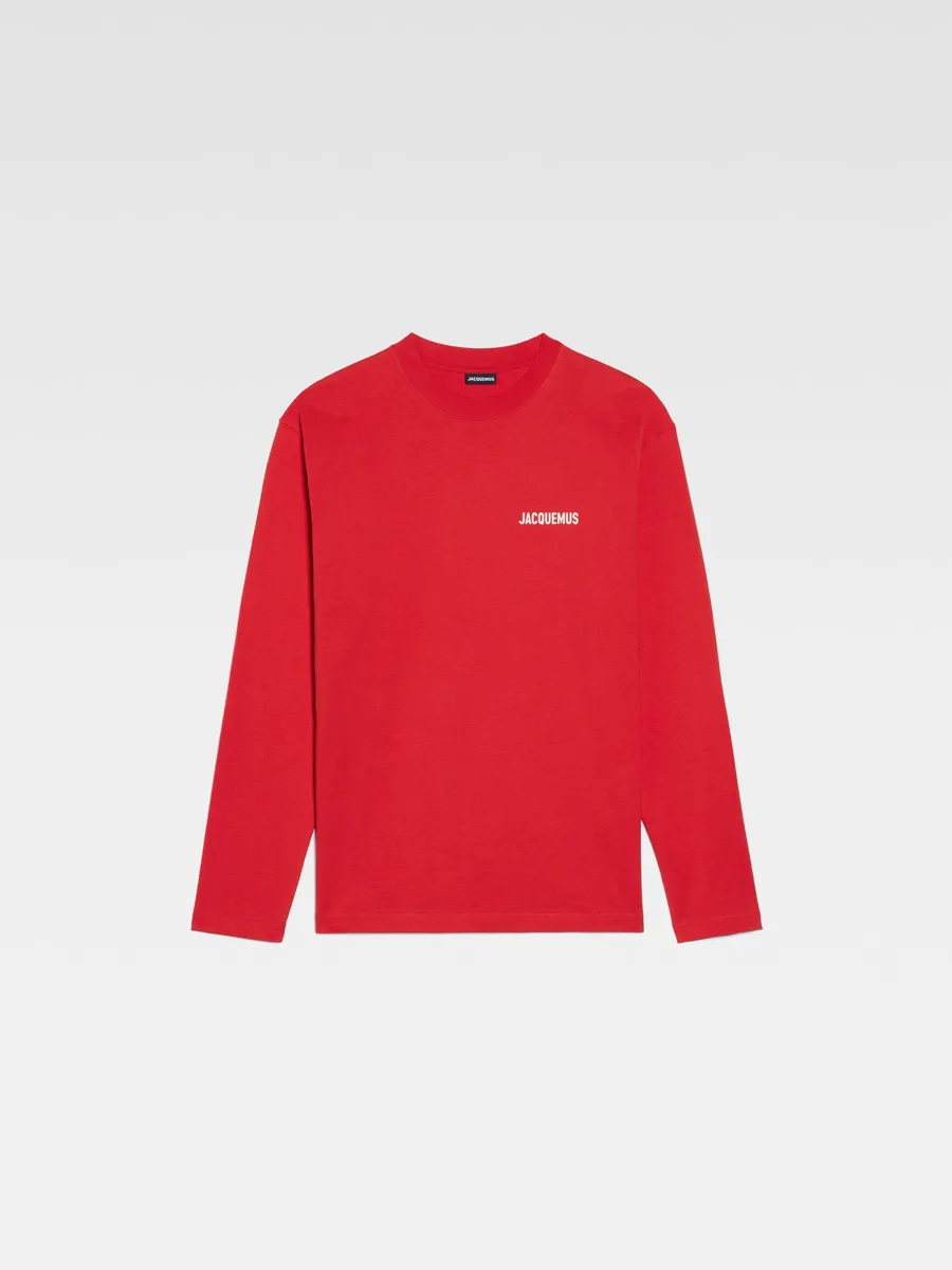 Футболка с длинным рукавом и принтом логотипа Le Manches Longues Jacquemus, красный 
Футболка с длинным рукавом и принтом логотипа Le Manches Longues Jacquemus, красный
