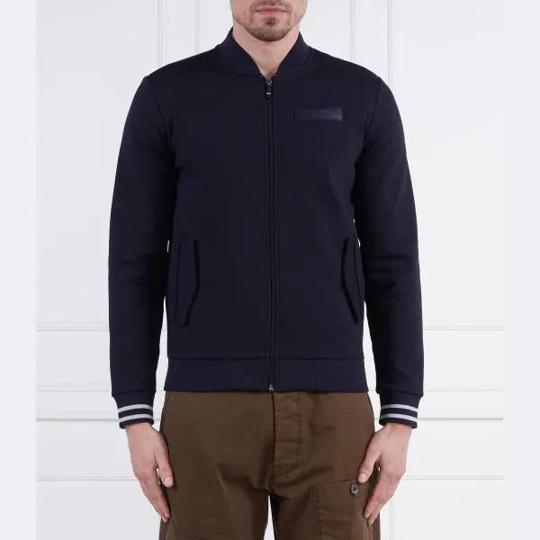 Бомбер стандартного кроя Aeronautica Militare, синий 
Бомбер стандартного кроя Aeronautica Militare, синий