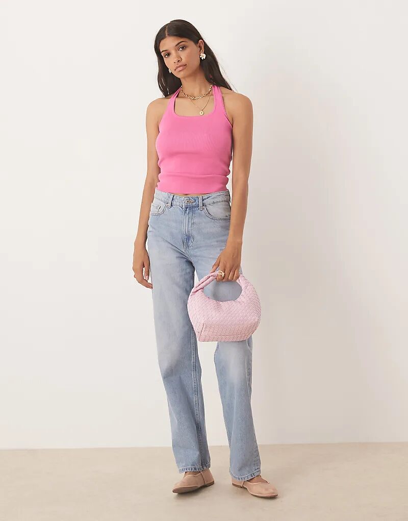 Топ-халтер Mango плотной вязки розового цвета
Топ-халтер Mango плотной вязки розового цвета