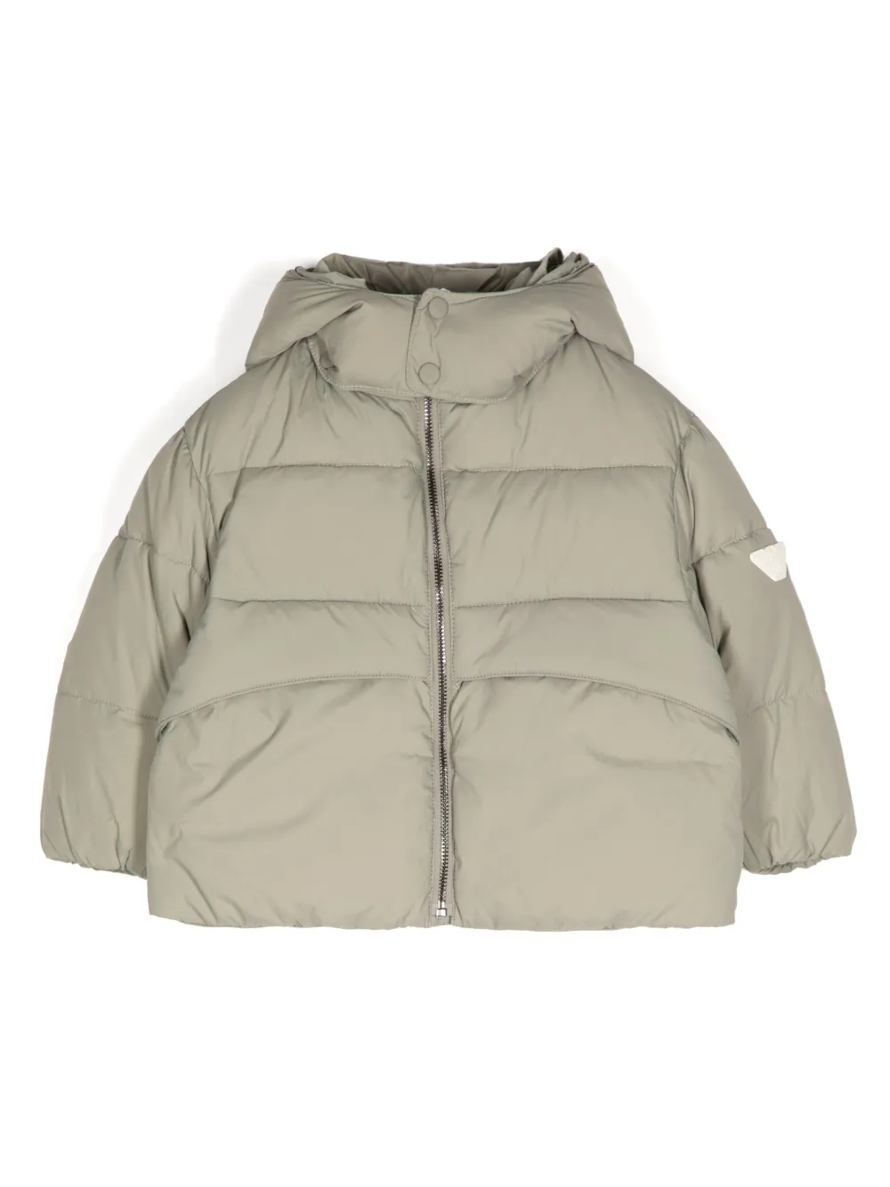 Пуховик с нашивкой-логотипом Emporio Armani Kids, серый
Пуховик с нашивкой-логотипом Emporio Armani Kids, серый