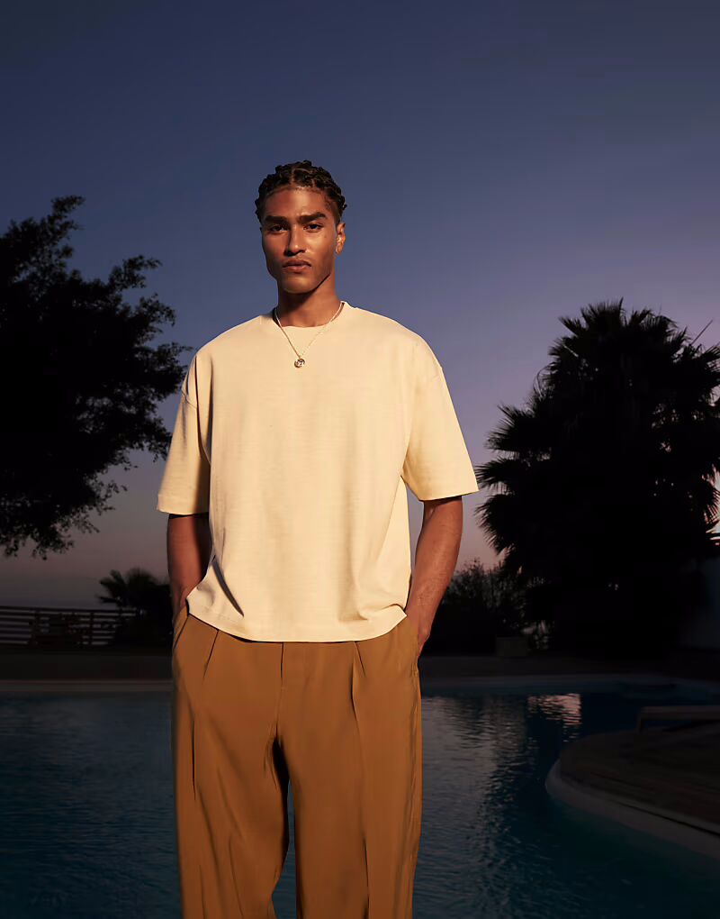 Футболка свободного кроя ASOS DESIGN из премиальной ткани плотностью 300 г/м² светло-бежевого меланжевого цвета
Футболка свободного кроя ASOS DESIGN из премиальной ткани плотностью 300 г/м² светло-бежевого меланжевого цвета