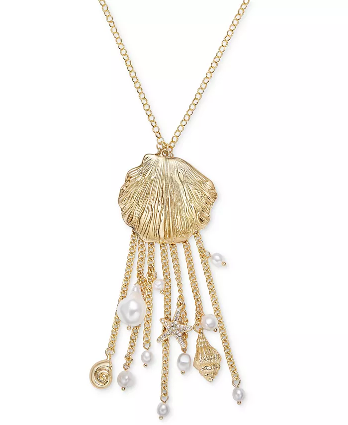 Ожерелье с подвеской-подвеской из золотистых ракушек и искусственным жемчугом, бахромой, 31 дюйм + удлинитель 3 дюйма I.N.C. International Concepts
Ожерелье с подвеской-подвеской из золотистых ракушек и искусственным жемчугом, бахромой, 31 дюйм + удлинитель 3 дюйма I.N.C. International Concepts